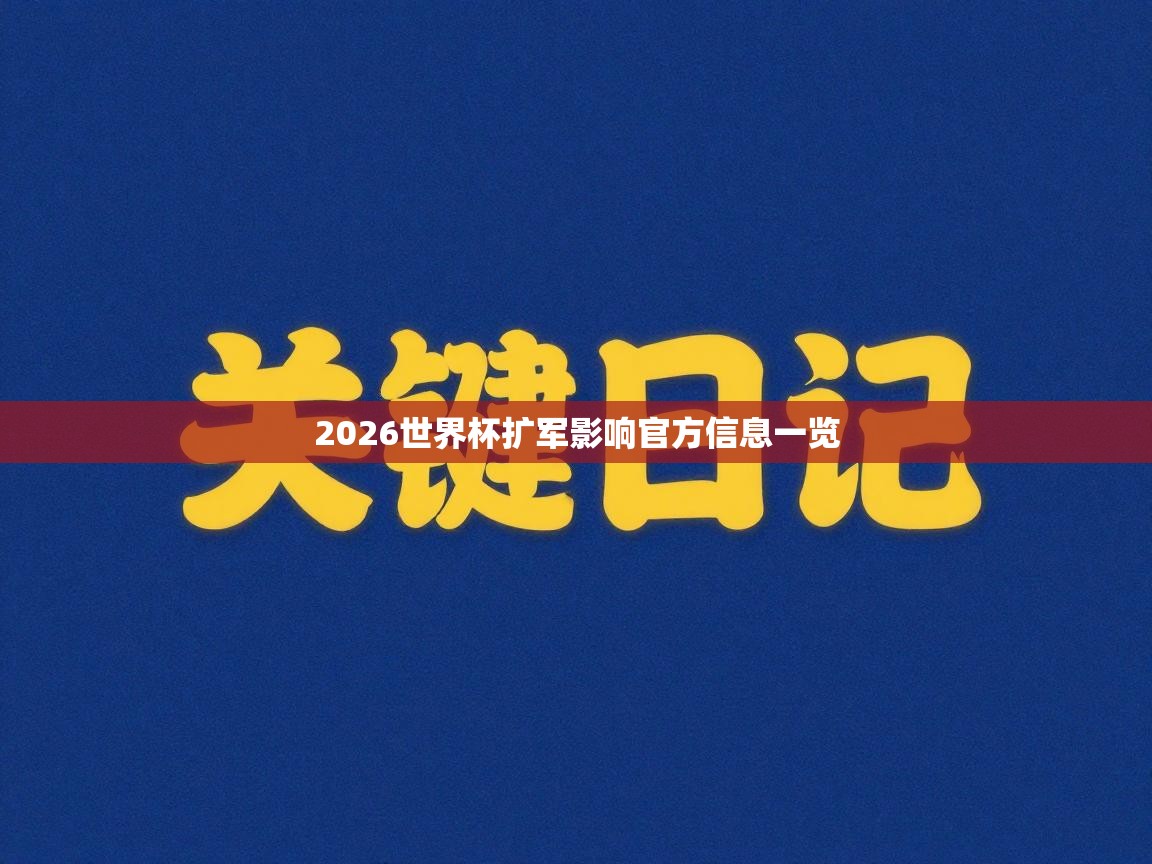2026世界杯扩军影响官方信息一览 第1张